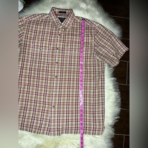 Pendleton Santiam plaid cotton button up sz medium - Picture 5 of 5